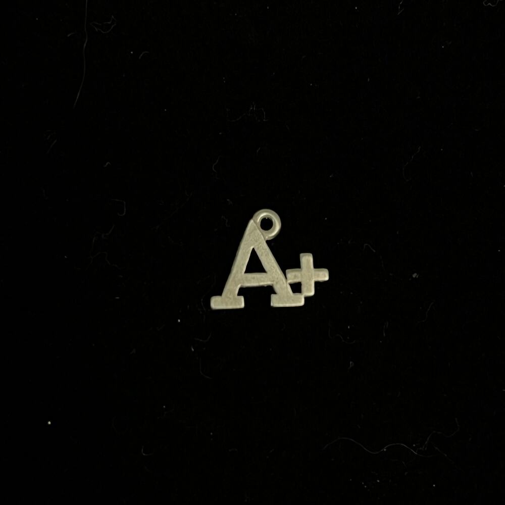Retired Small James Avery Sterling Silver A+ Student School Charm